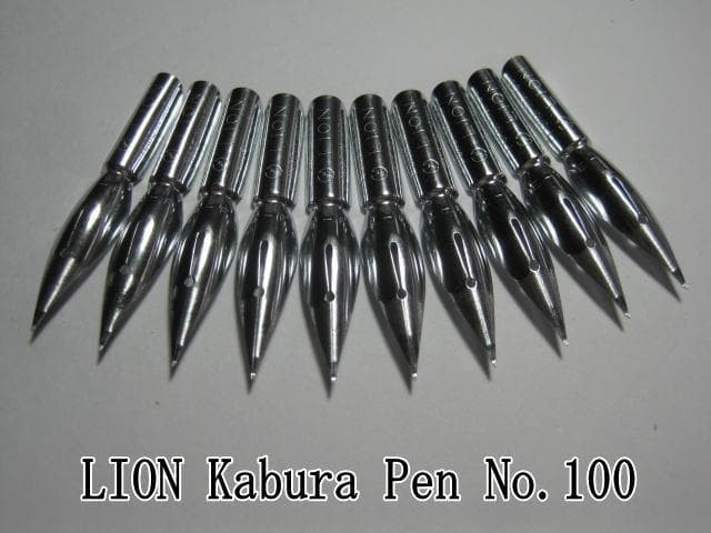 60-10. Replacement pen nibs [Lion Kabra pen No. 100] Chrome 10 pieces set