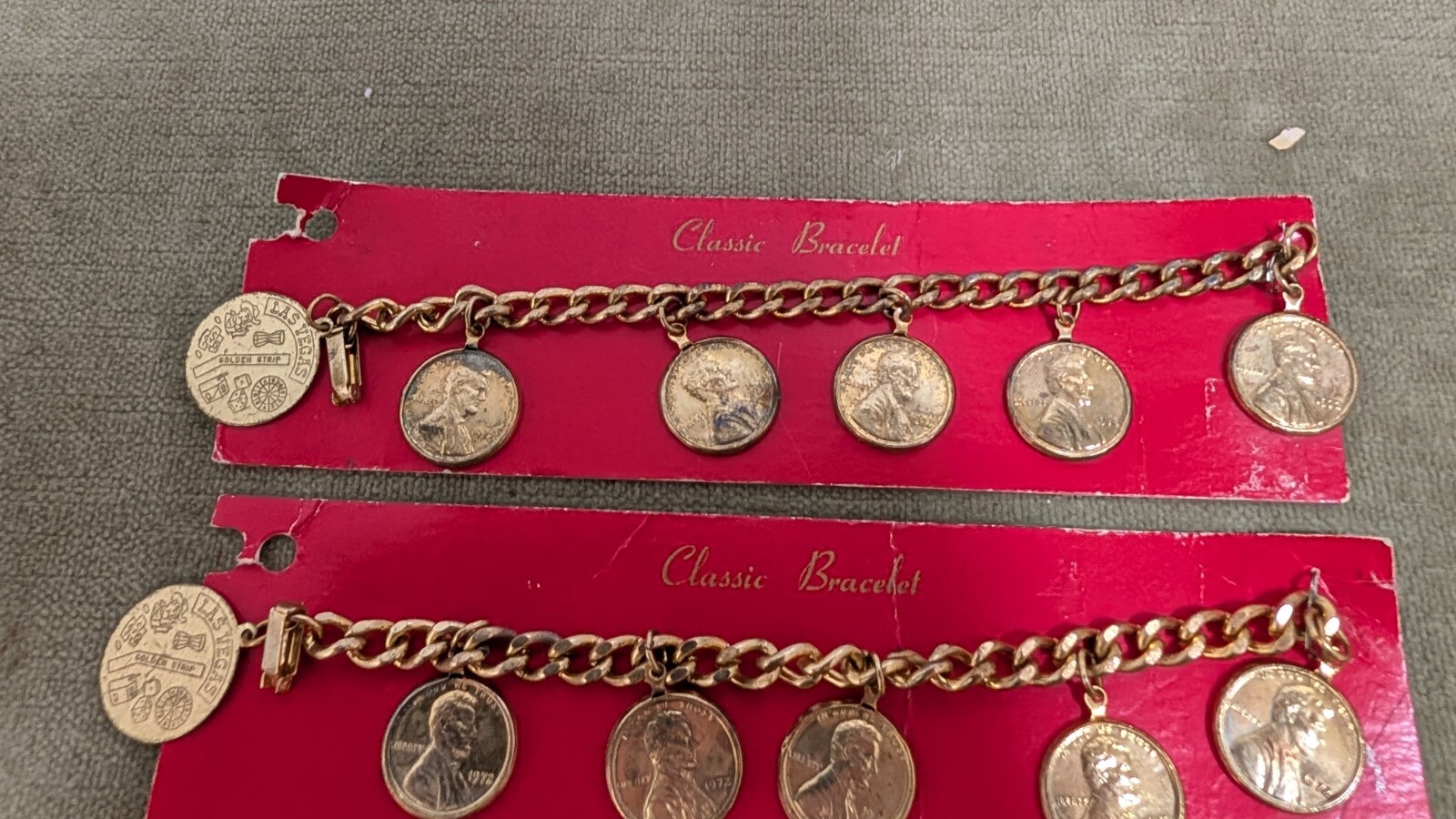 Lot of 10 Coins bracelets Vintage Nickels Dimes Pennie Indian Head