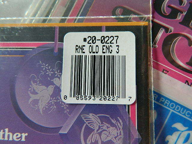 Armour Rub N Etch Stencils Old English Alphabet R-Z glass acid etching