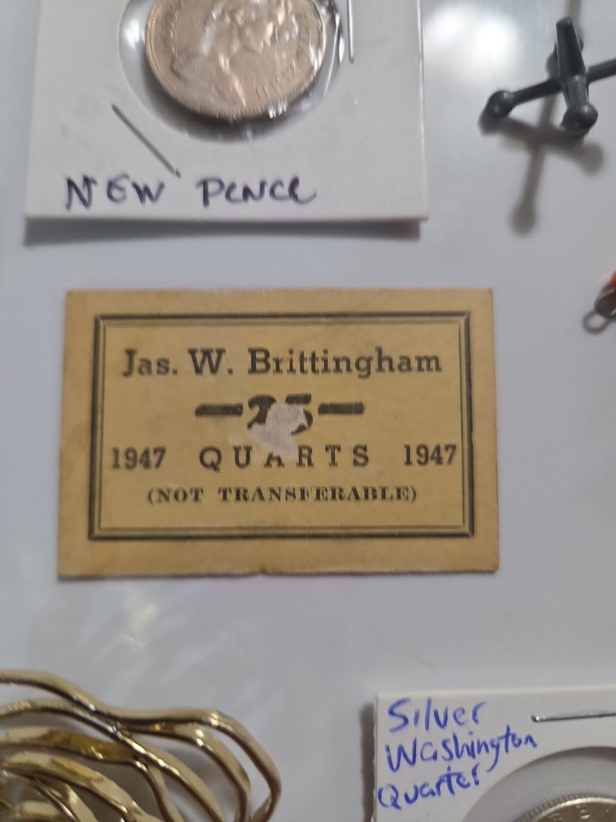 Vintage Junk Drawer With Silver