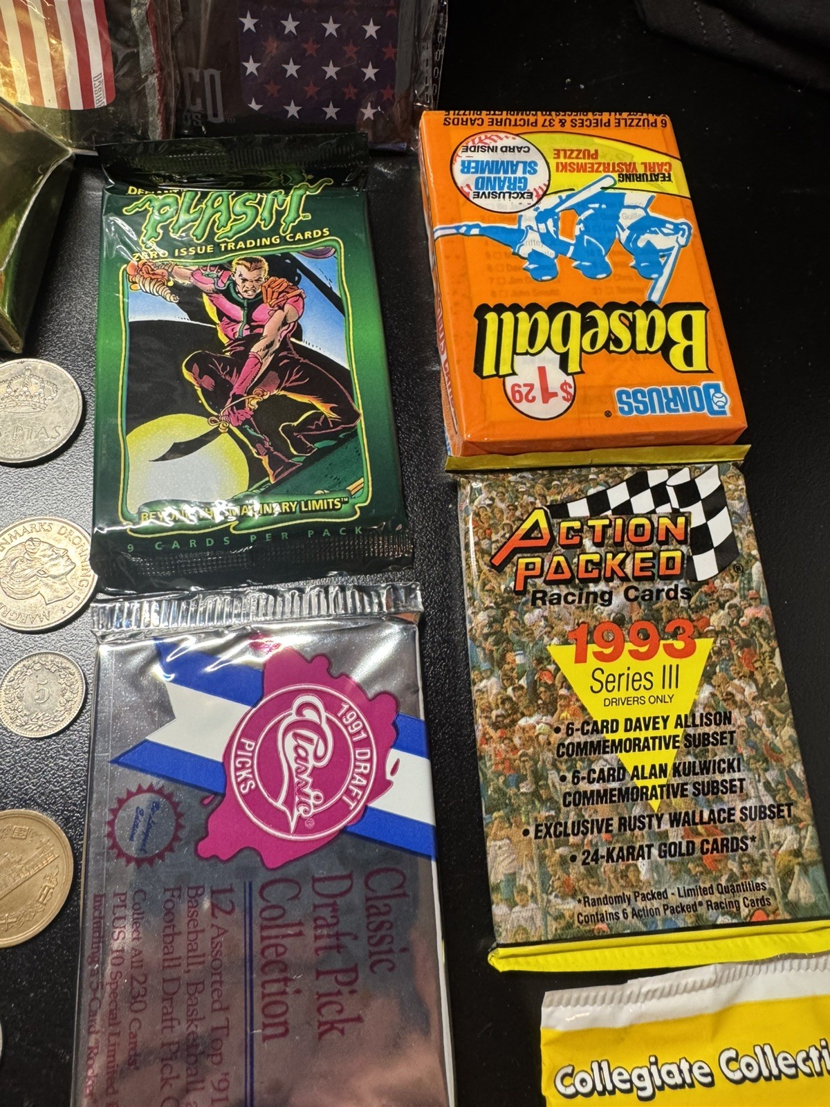 junk drawer lot Coins Cards
