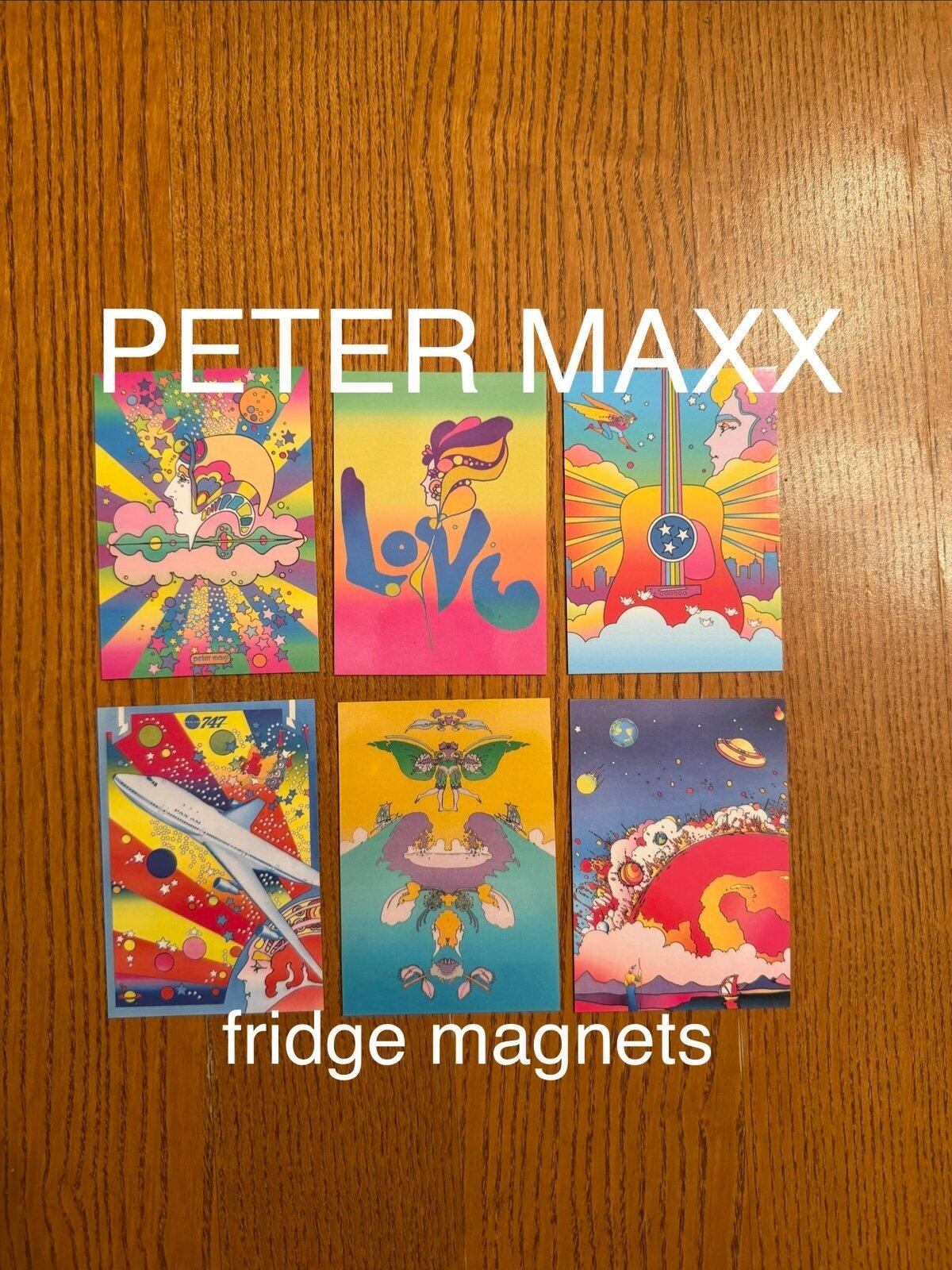 Peter Maxx fridge magnets Pop art 60s psychedelic colorful art
