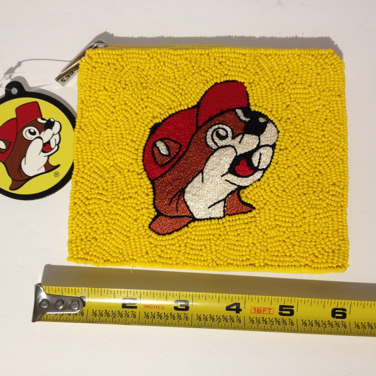 Buc-ee’s Souvenir Lot – Mascot Beaver Bag + Plastic Cup + Keychain + Beaded Bag
