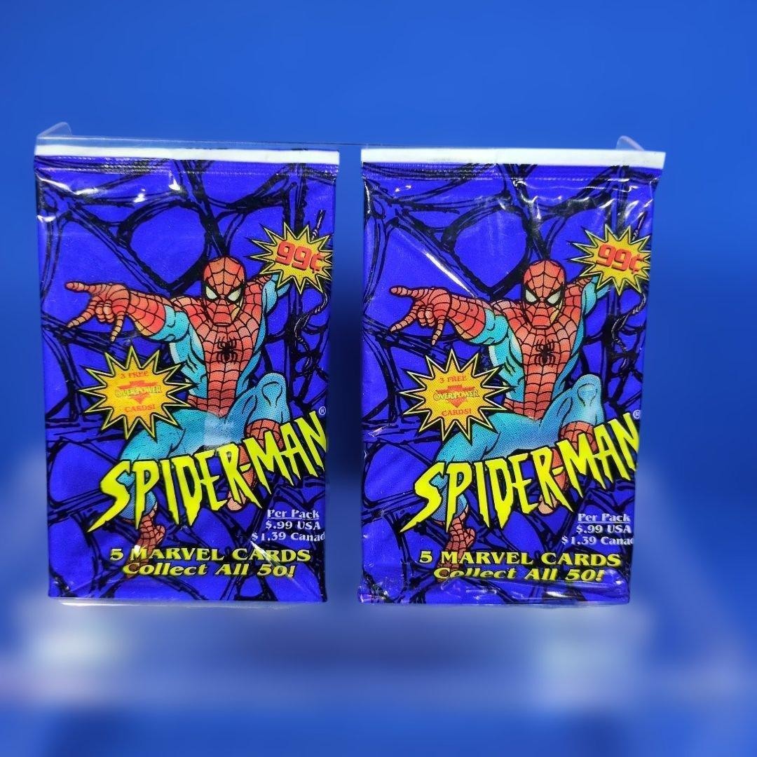 Overseas made 1997 Spider-Man Marvel cards 2 packs 5 pieces