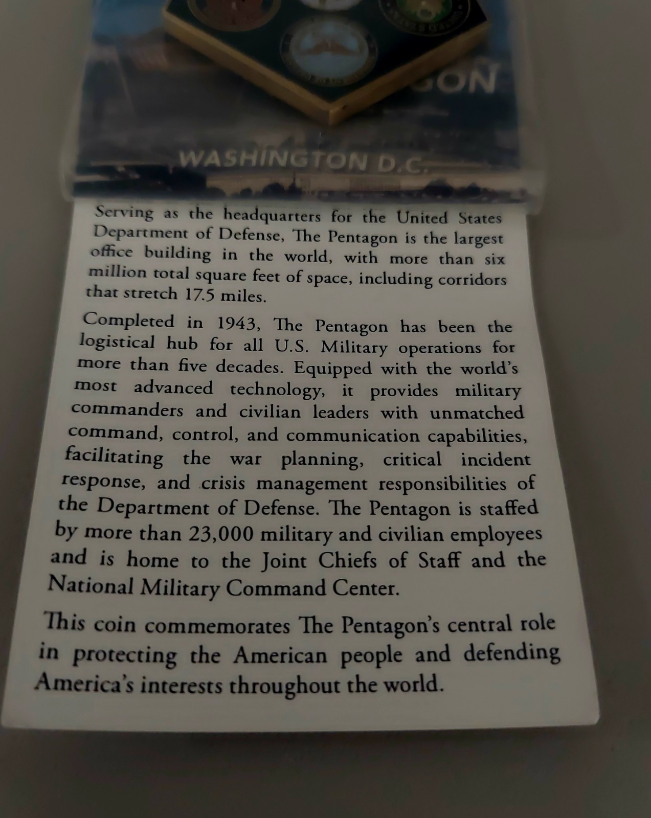 Military Memorabilia/ Collectibles U.S. Army,Pentagon, U.S.M.C. Challenge Coins