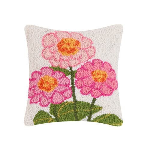 Peking Handicraft – Zinnia Hook Pillow 10×10 – 30RN124C10SQ