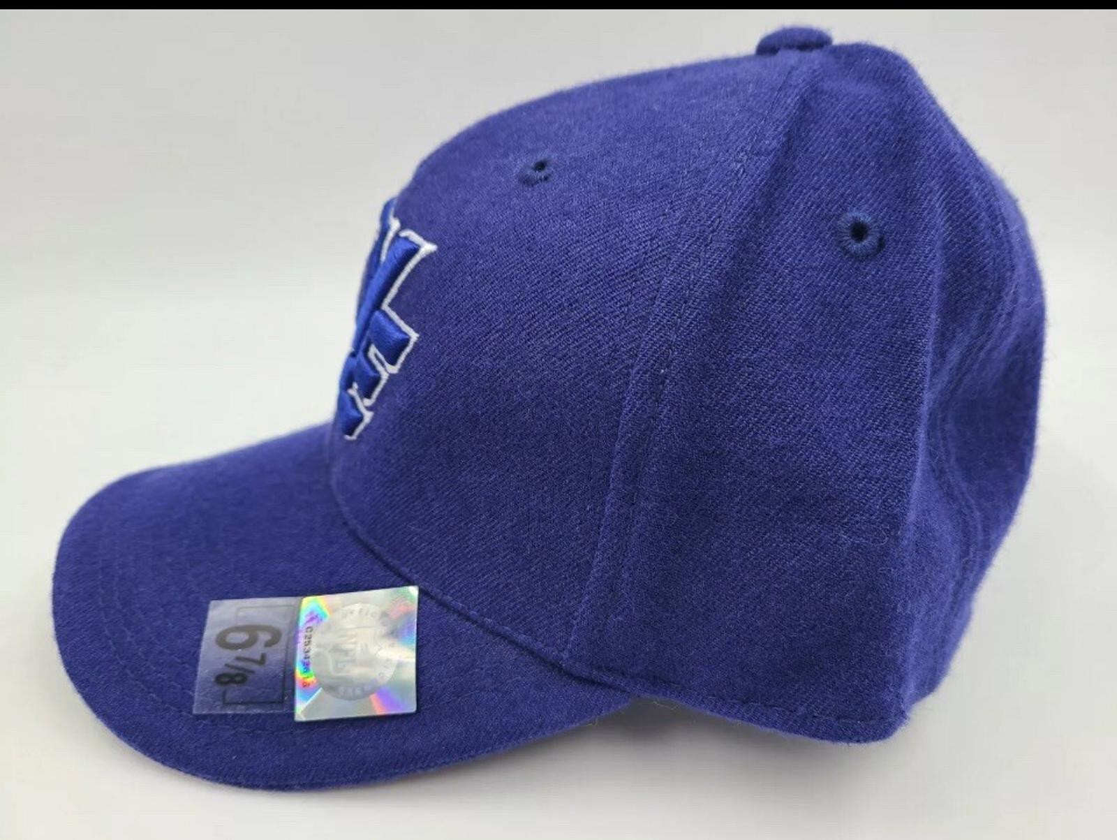 Vintage New England Patriots Nike Team Fitted 6 7/8 Hat Cap NFL Football Blue