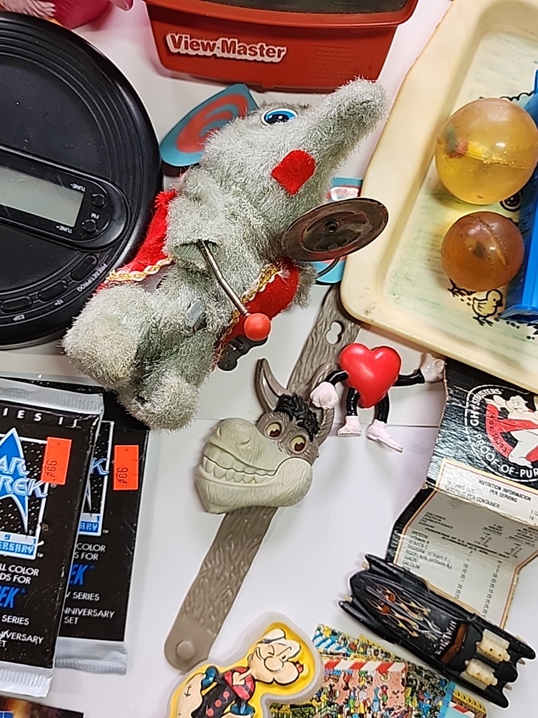 Large Junk Drawer Lot Records Comics Cameras Phones Cards VHS Cds Games Ephemera