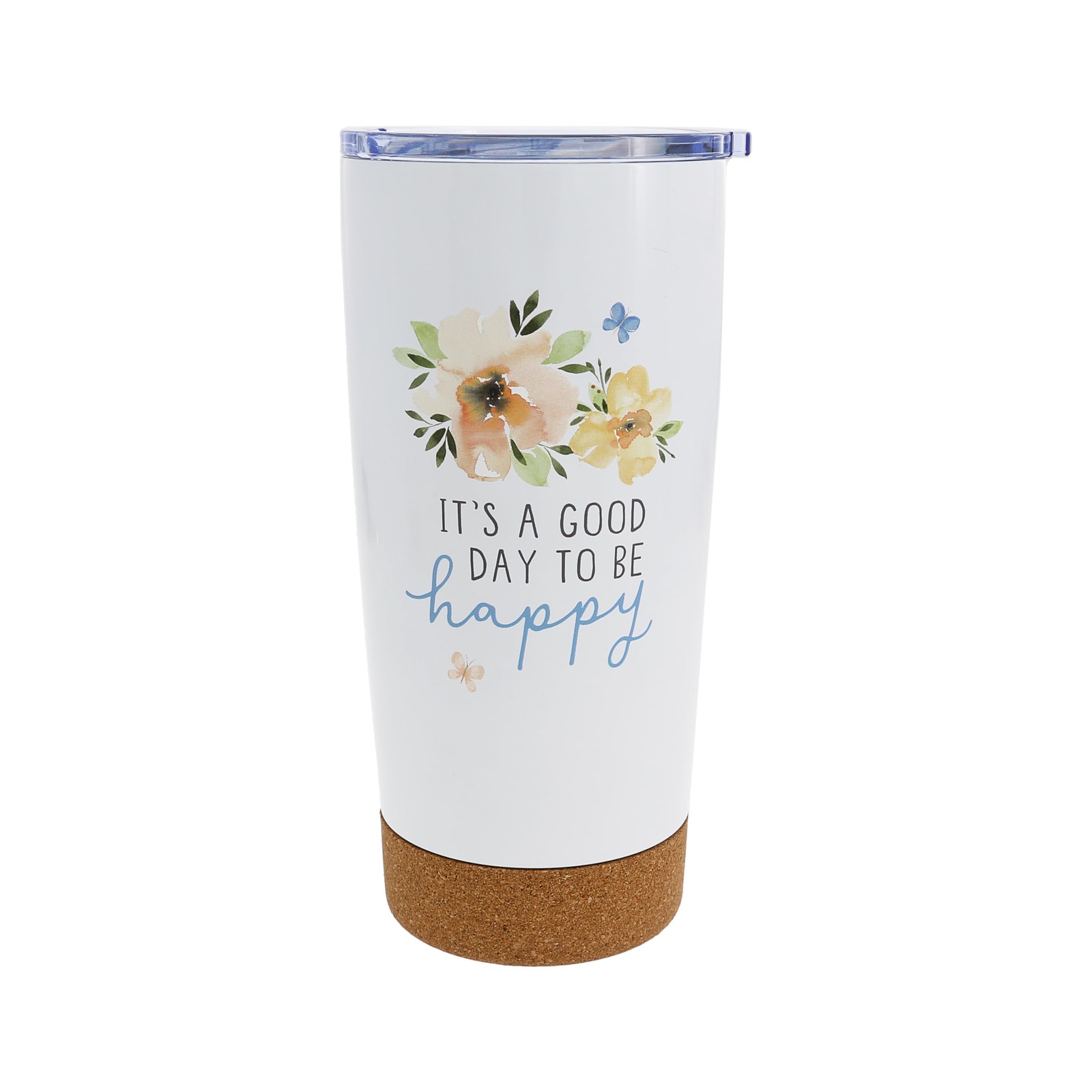 Pavilion Gift Company Happy Day 20oz Stainless Steel Travel Mug Inspirationals!