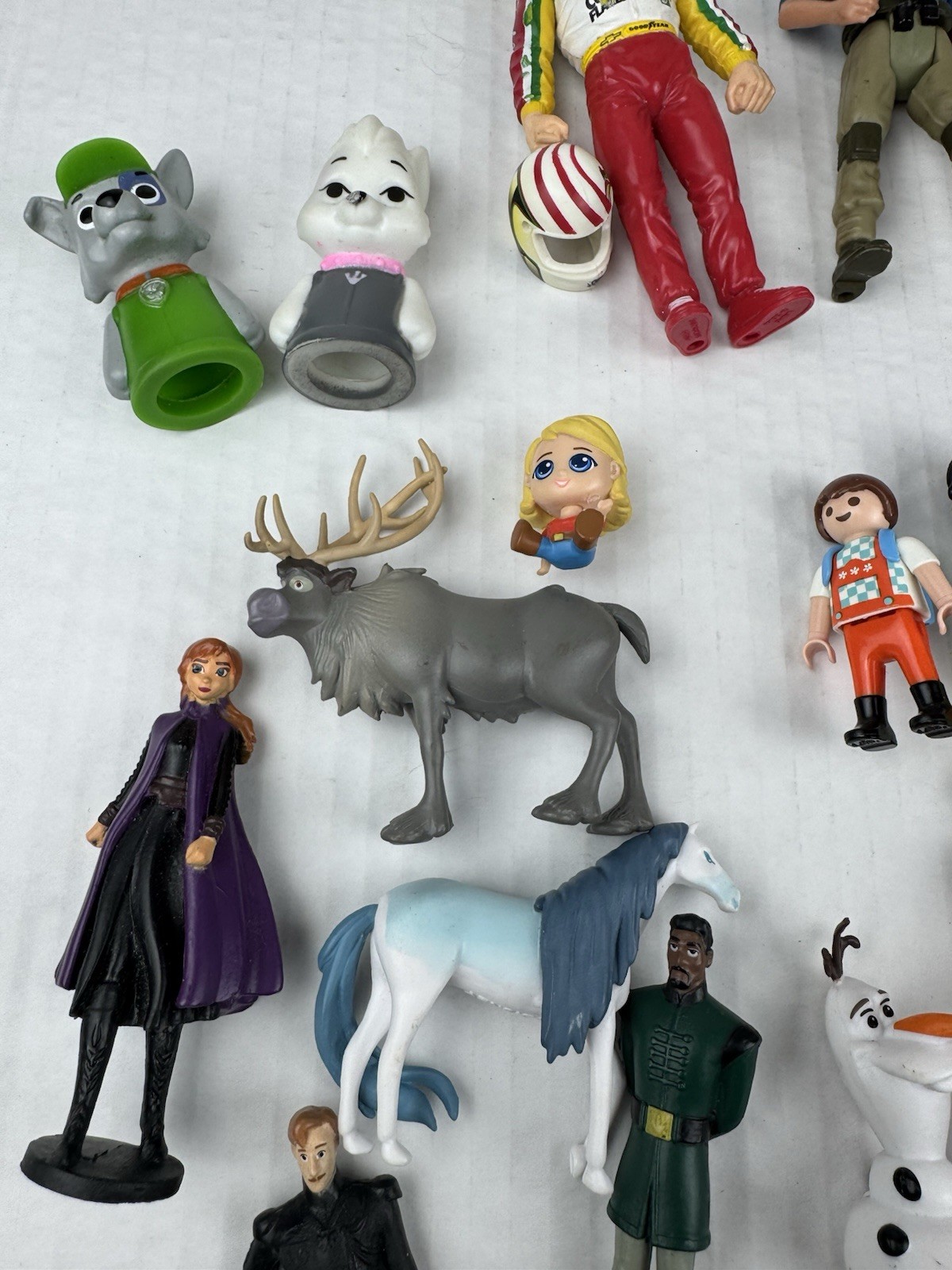 Vintage Junk Drawer Toy Lot 37 Pcs Disney/Pixar/Frozen/PlayMobile/Sesame Street