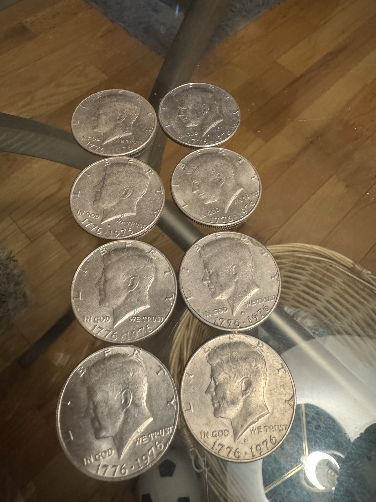 Kennedy Half Dollar 1776-1976 Bicentennial LOT 8 coins Kennedy Half Dollar