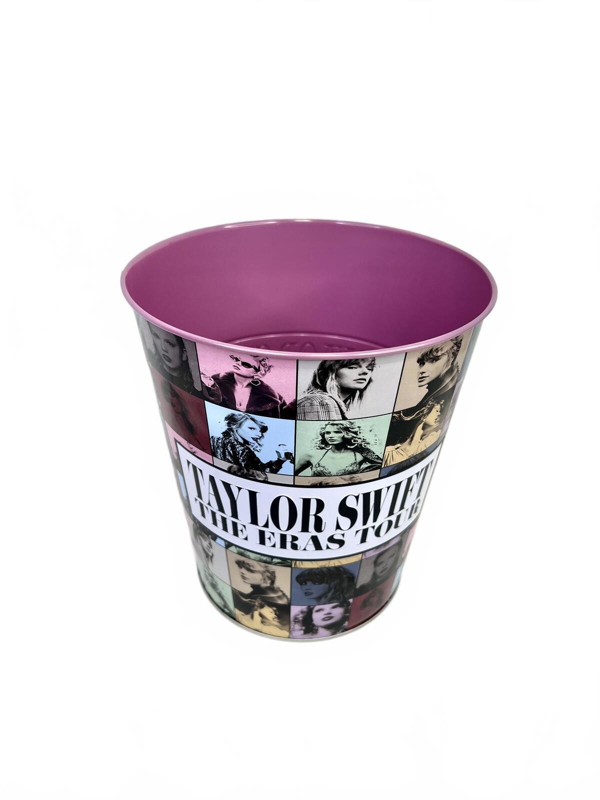 Taylor Swift The Eras Tour Merch 8″ Metal Popcorn Swifties Wastebasket NEW