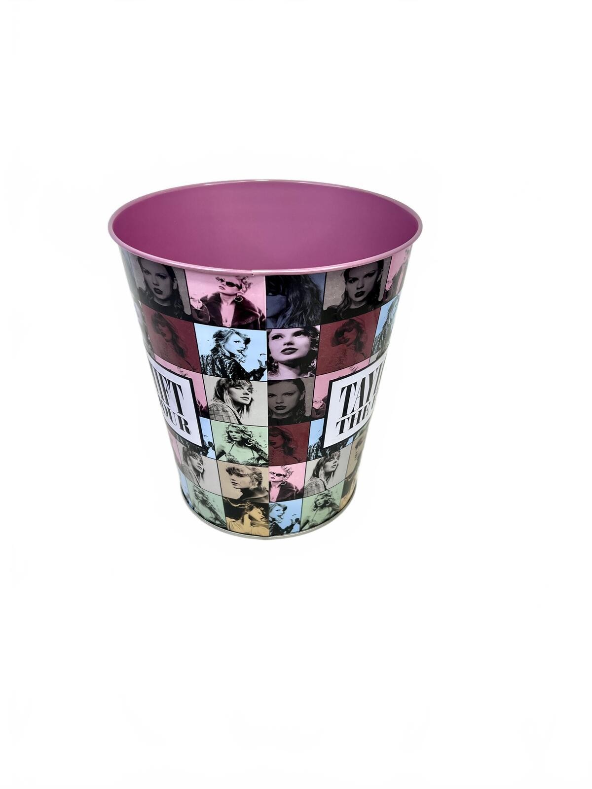 Taylor Swift The Eras Tour Merch 8″ Metal Popcorn Swifties Wastebasket NEW