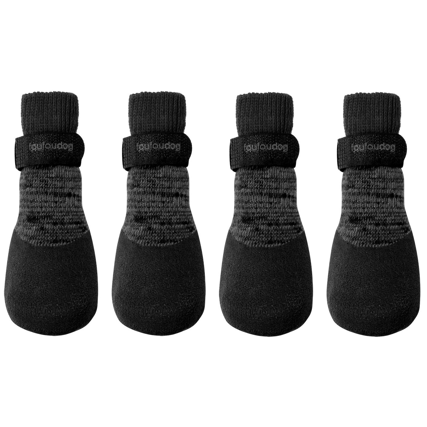 FouFou Dog 82549 2017 Rubber Dipped Socks, 2X-Large, Black