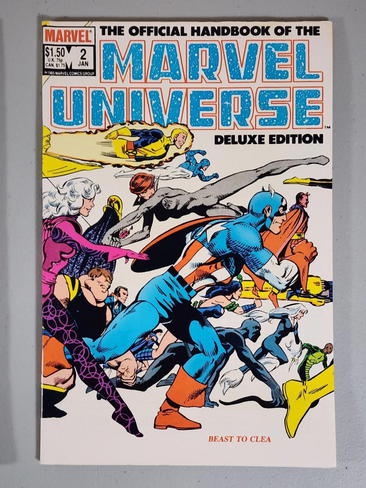 OFFICIAL HANDBOOK OF THE MARVEL UNIVERSE DELUXE EDITION #1 & 2 NM