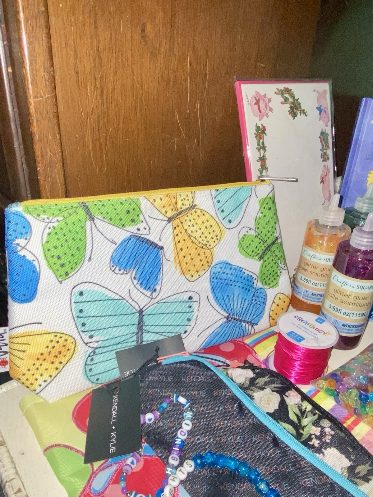 8.8 lb Women Butterfly Art Fun Colorful Trinkets Collectibles Junk Drawer Lot