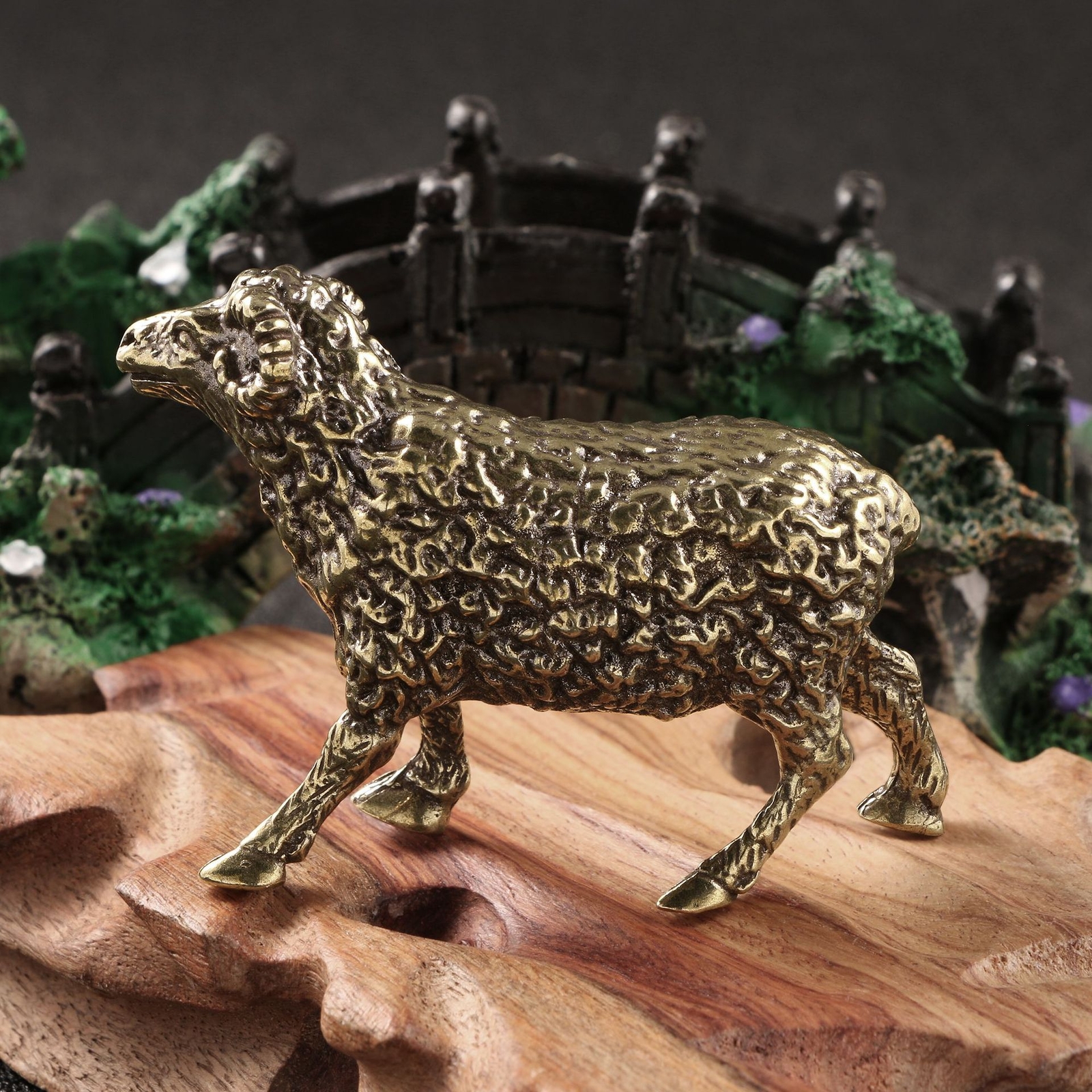 New Brass Sheep Statue Goat Ornament Animal Statue Toys Home Office Decoration/