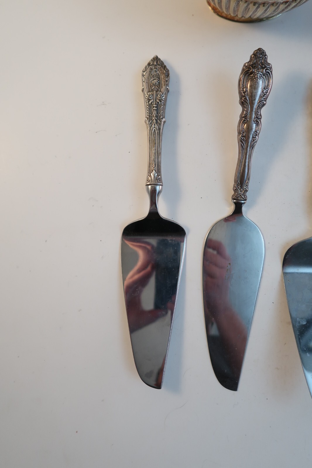 Lot Collection of Mixed Vintage Flatware Serving Dishes Sheffield Wallace Rogers