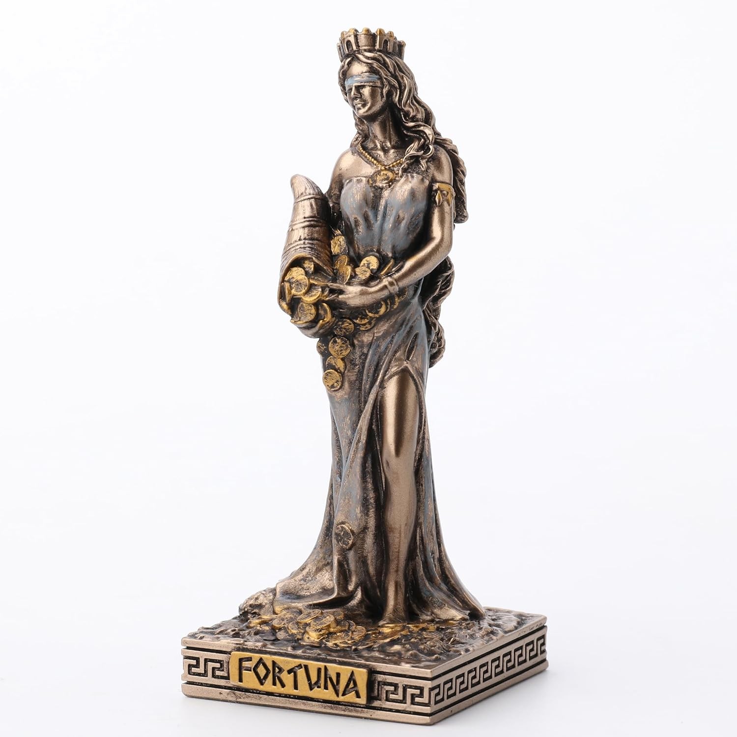 Veronese Design 3 1/2 Inches Fortuna Greek Goddess of Good Fortune Resin Miniatu