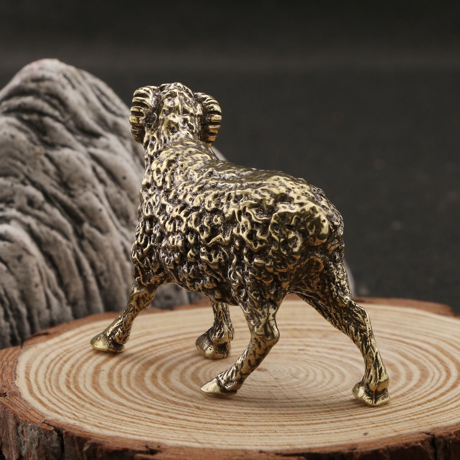 New Brass Sheep Statue Goat Ornament Animal Statue Toys Home Office Decoration/