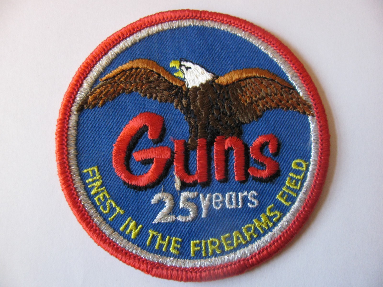 VTG GUNS FINEST IN FIREARMS FIELD 3.5″ IRON ON EMBROIDERED PATCH LOWEST PRICE