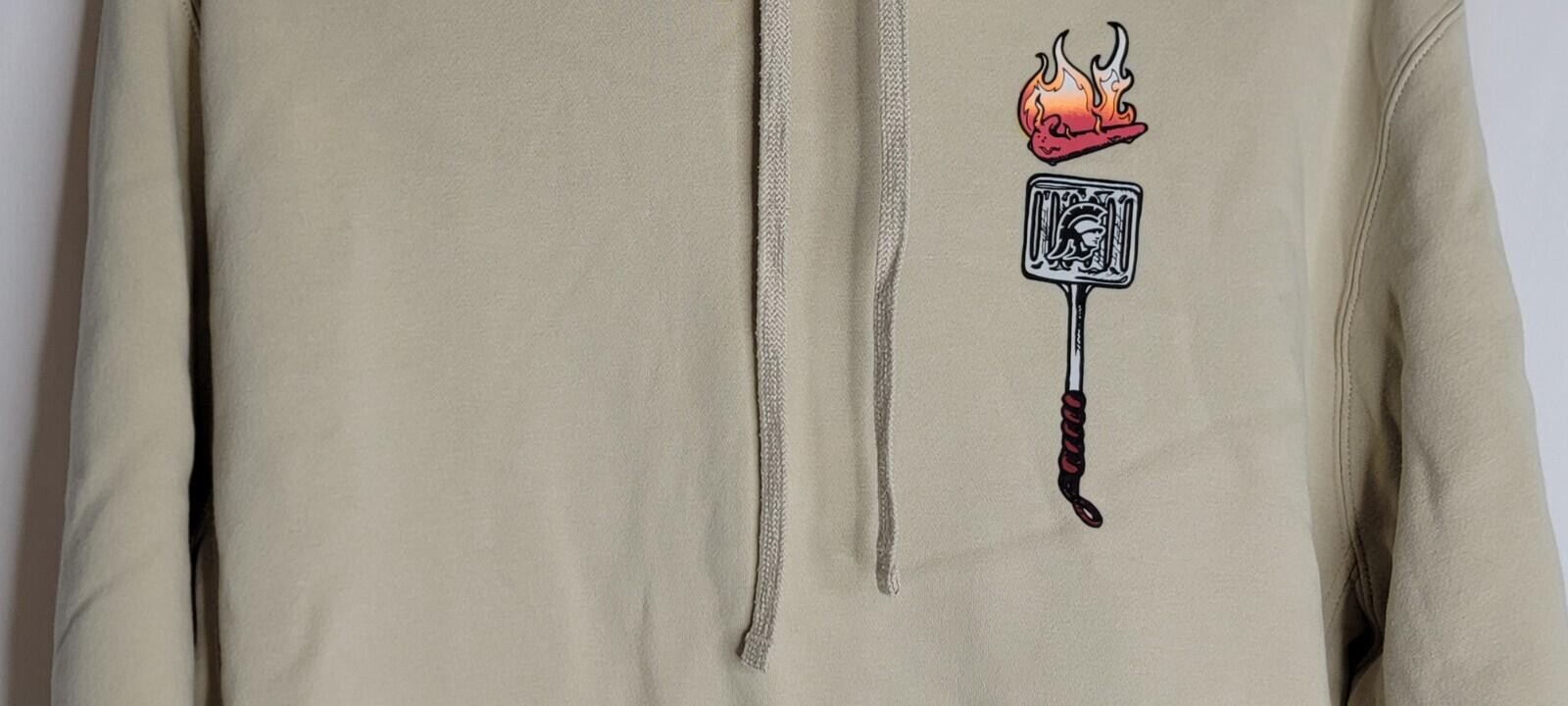 USC Trojans Mens Beige Nike Sz S Pullover Graphic Tailgating Double Sided Hoodie