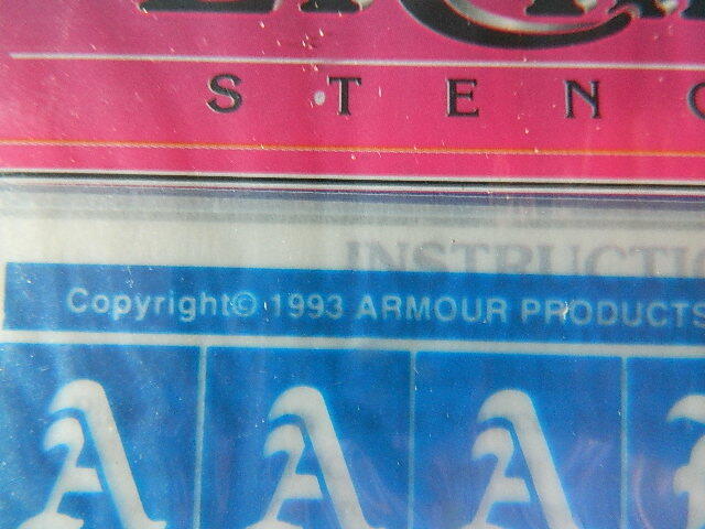 Armour Rub N Etch Stencils Old English Alphabet A-Z glass acid etching wedding