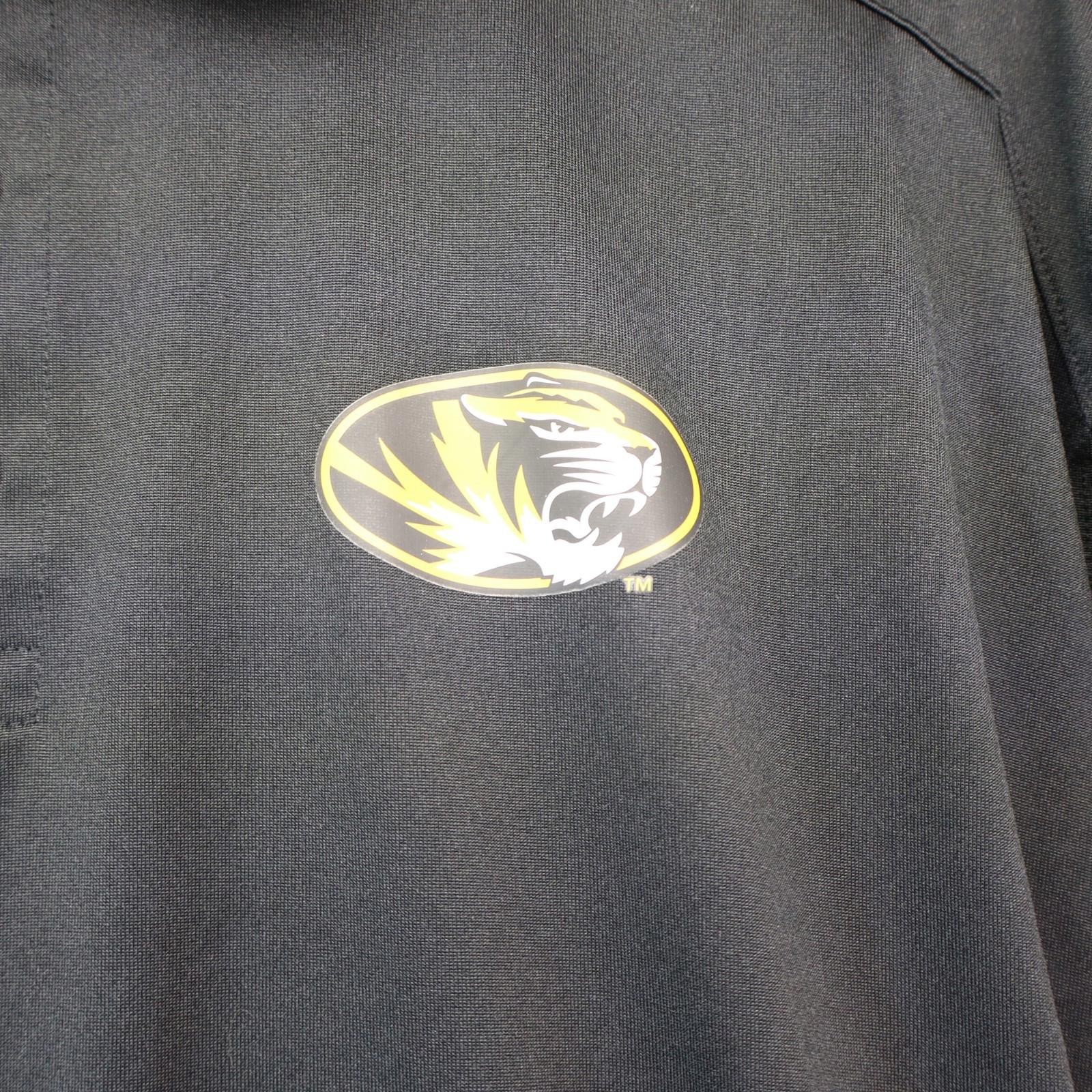 Missouri Tigers Nike Polo Men XL Dri-Fit Gold Mizzou on Back