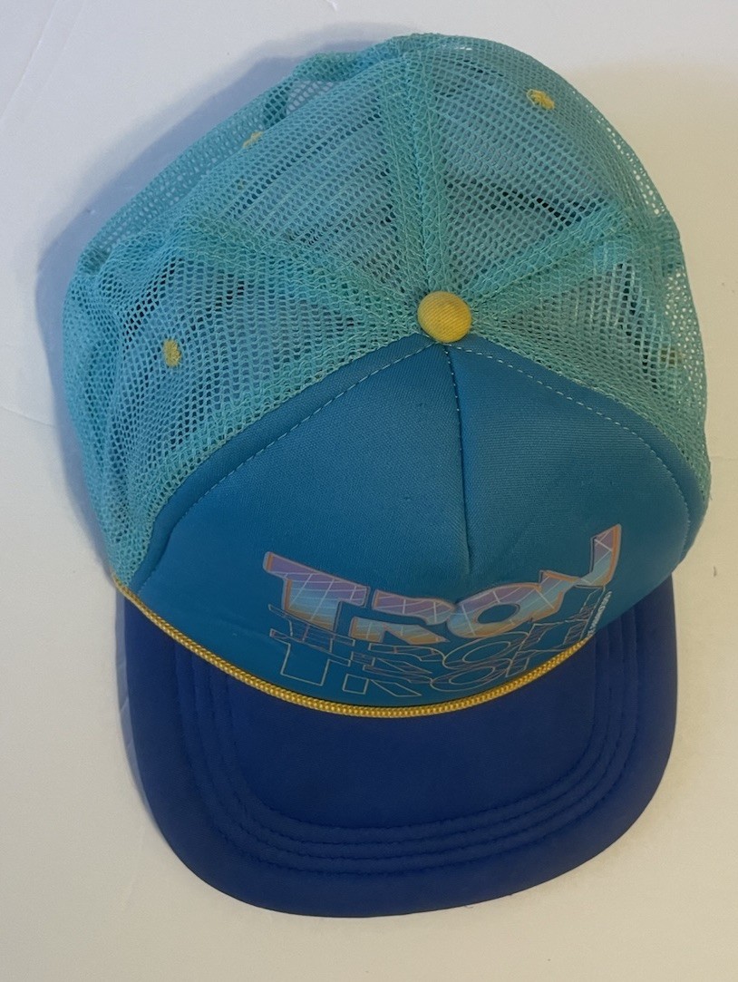 Disney Parks Tron Ares Lightcycle Run Retro Adjustable Trucker Mesh Hat Cap