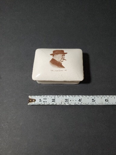 Winston Churchill Vintage Trinket Box, L & Sons LTD. Made in England.