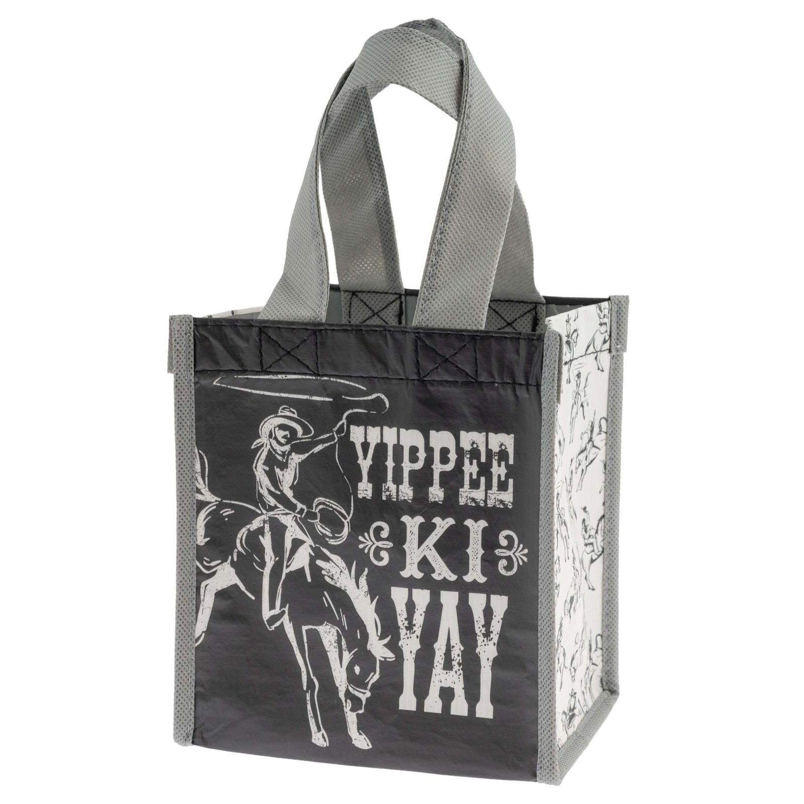 Karma Reusable Small Gift Tote Bag Handles Birthday Party RPET Cowboy