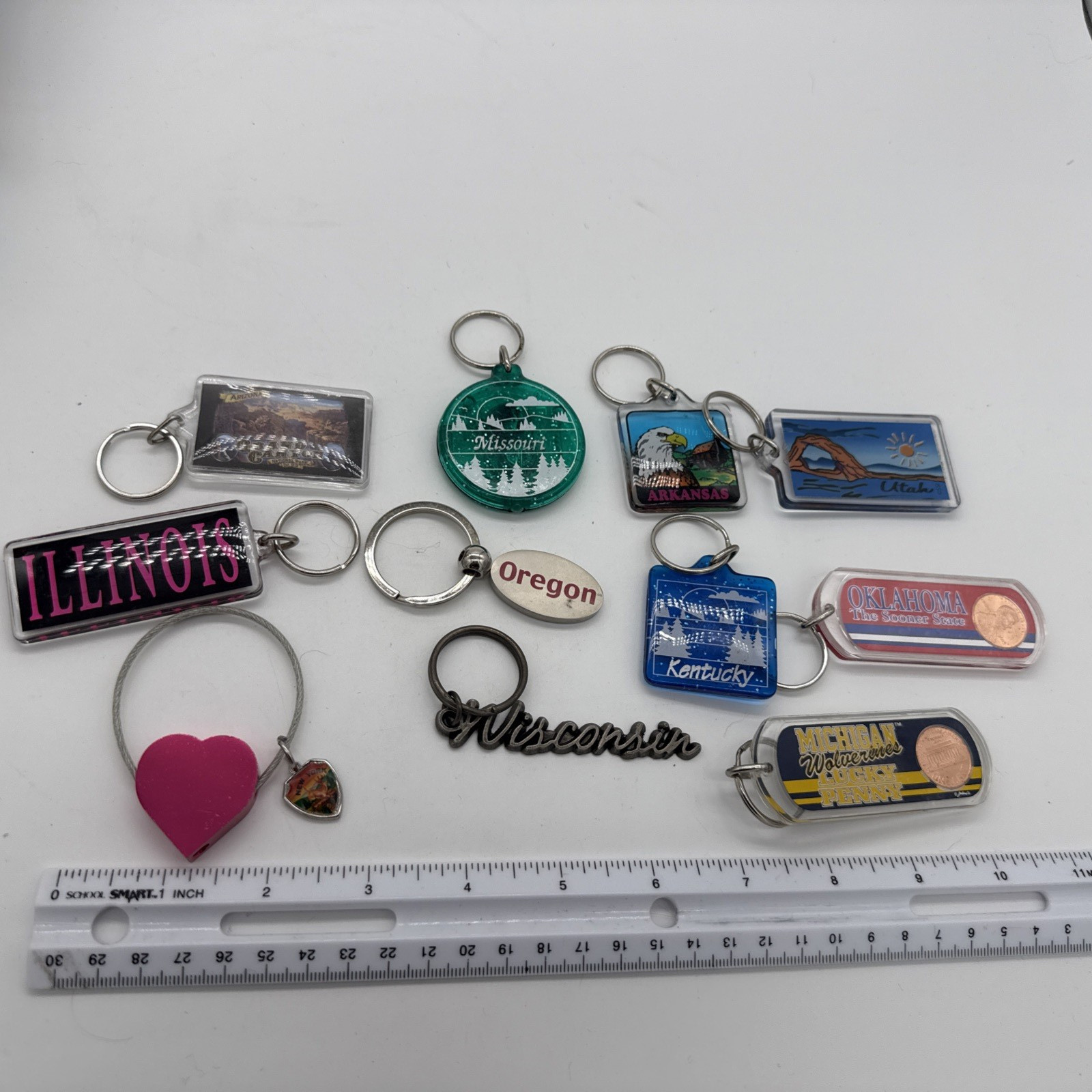 Vintage Junk Drawer Lot 11 Travel Keychains