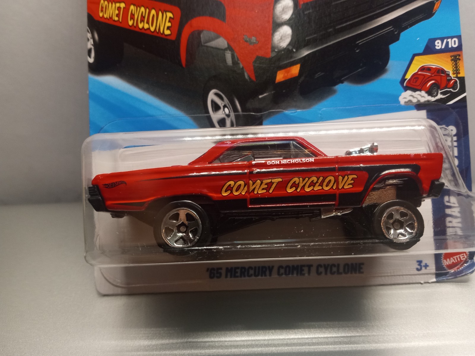 Hot Wheels ’65 Mercury Comet Cyclone Drag Racers #9/10 Red Diecast 1:64 Scale
