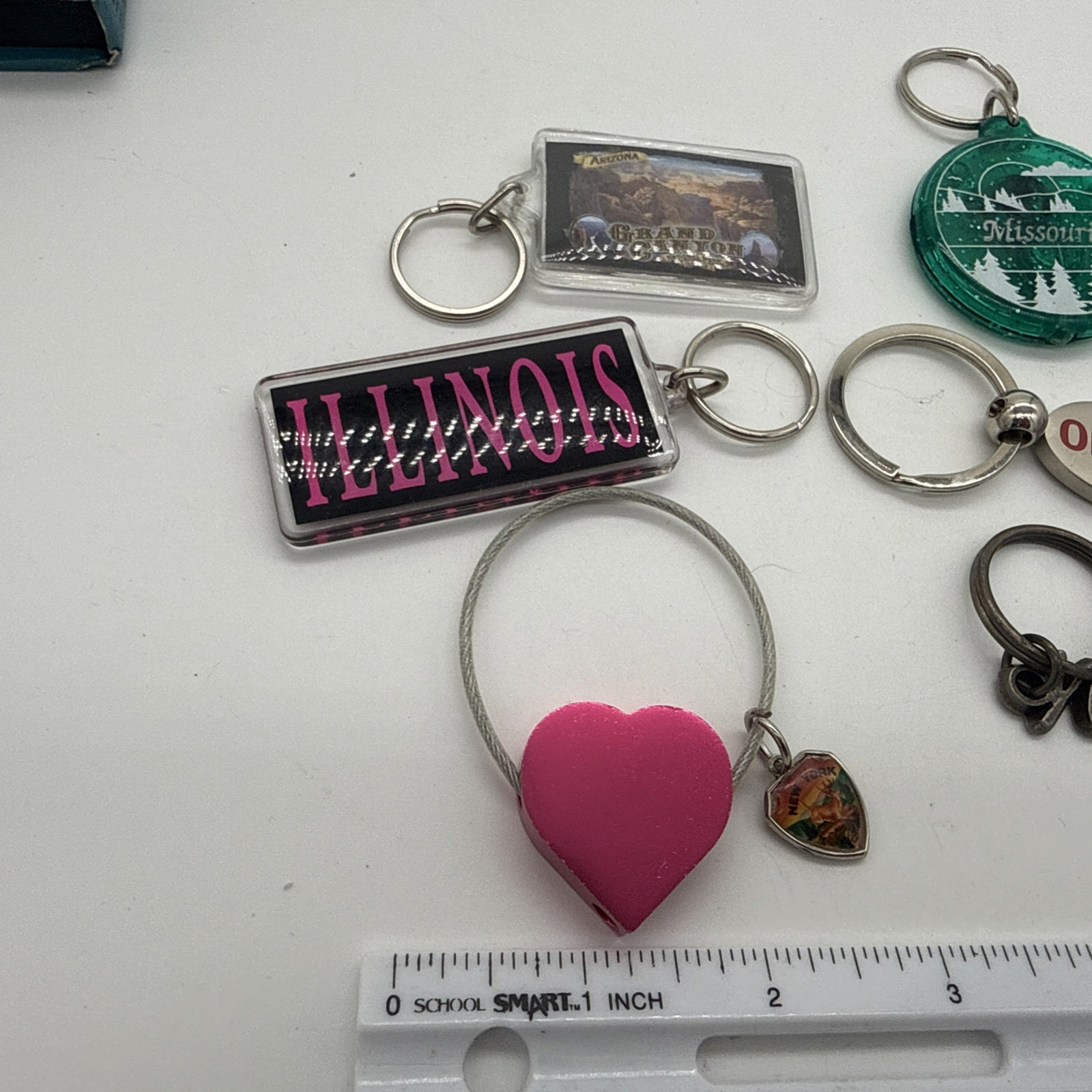 Vintage Junk Drawer Lot 11 Travel Keychains