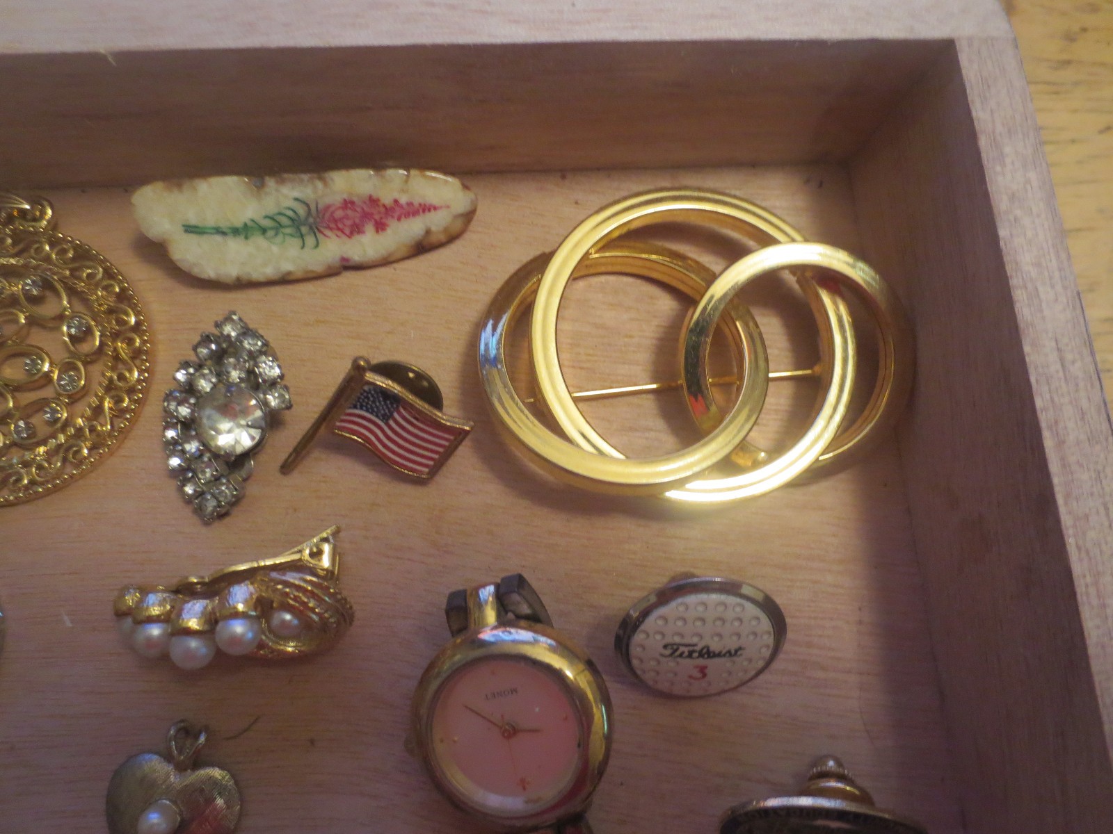 junk drawer lot jewelry lot OLD STERLING ring old signed LISNER item old heart