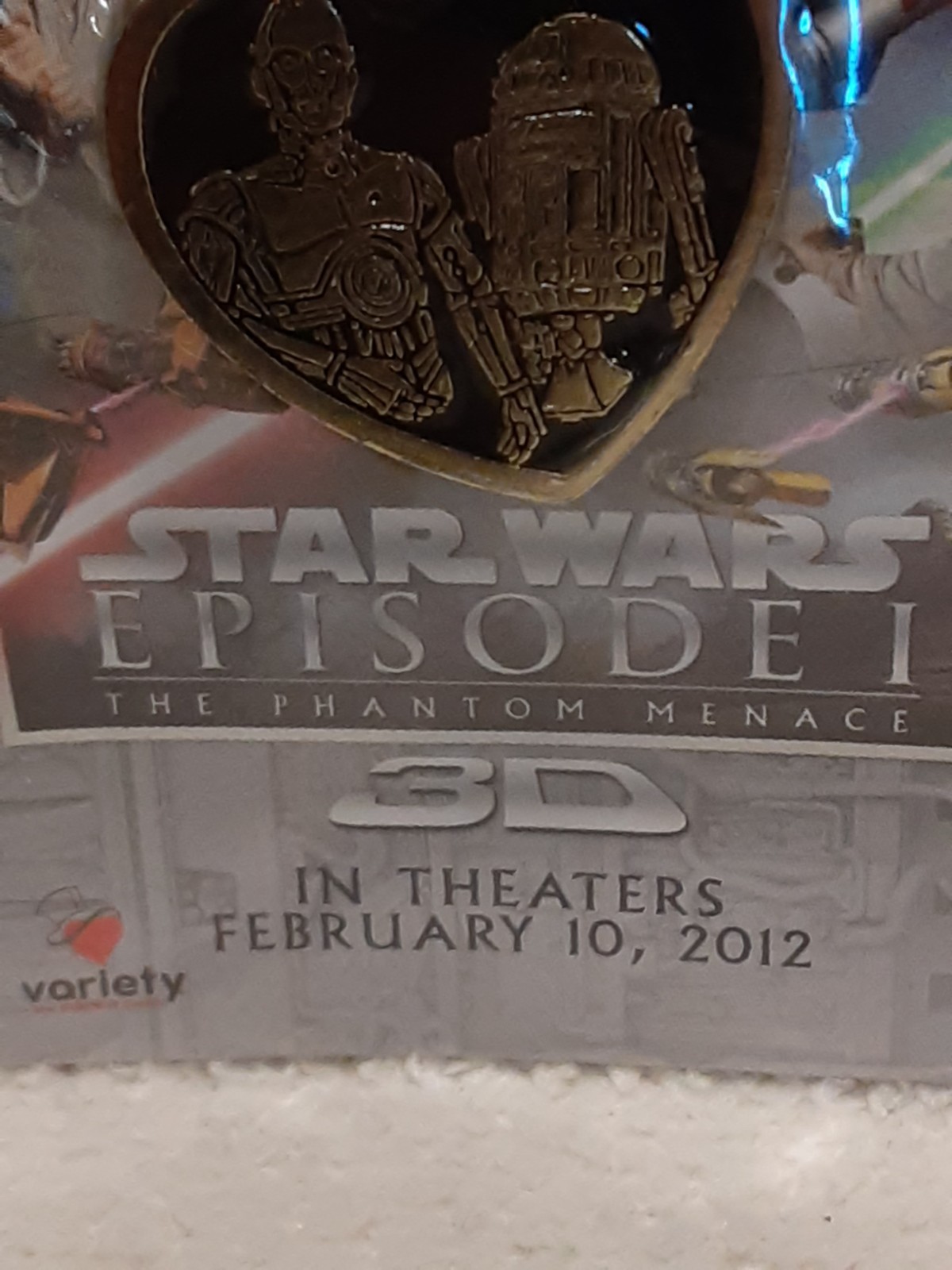Lot of 9 Star Wars Episode 1 Phantom Menace 2012 Heart Promo Pin With R2D2 C3PO