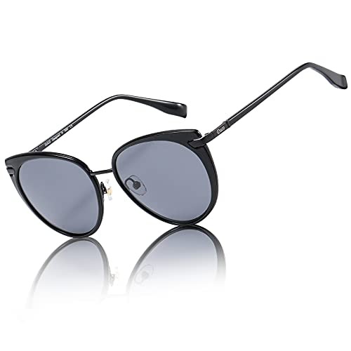DUCO Oversized Cat Eye Sunglasses Women Retro Polarized Vintage Shades DC1222