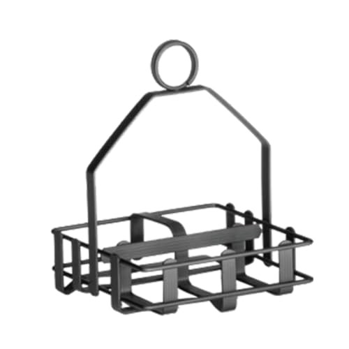 TableCraft 609RBK Condiment Rack for 2-1/8″ Shakers Black Powder-Coated Metal