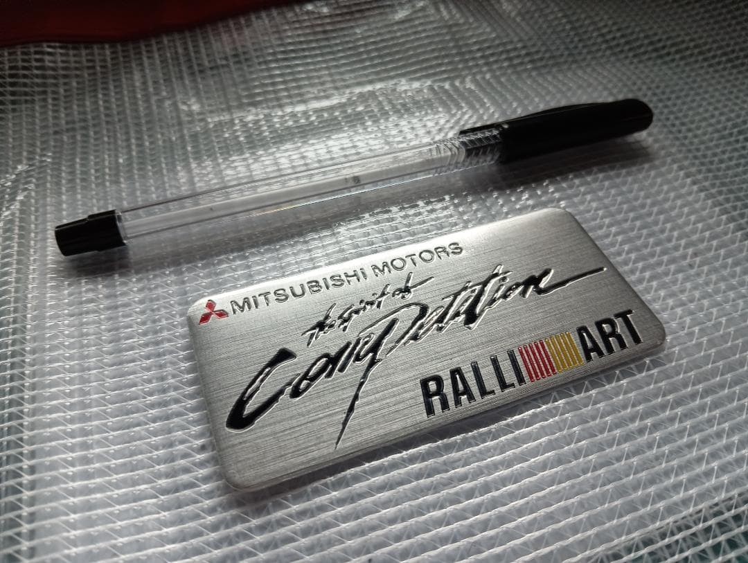 RALLI ART emblem plate Mitsubishi MITSUBISHI