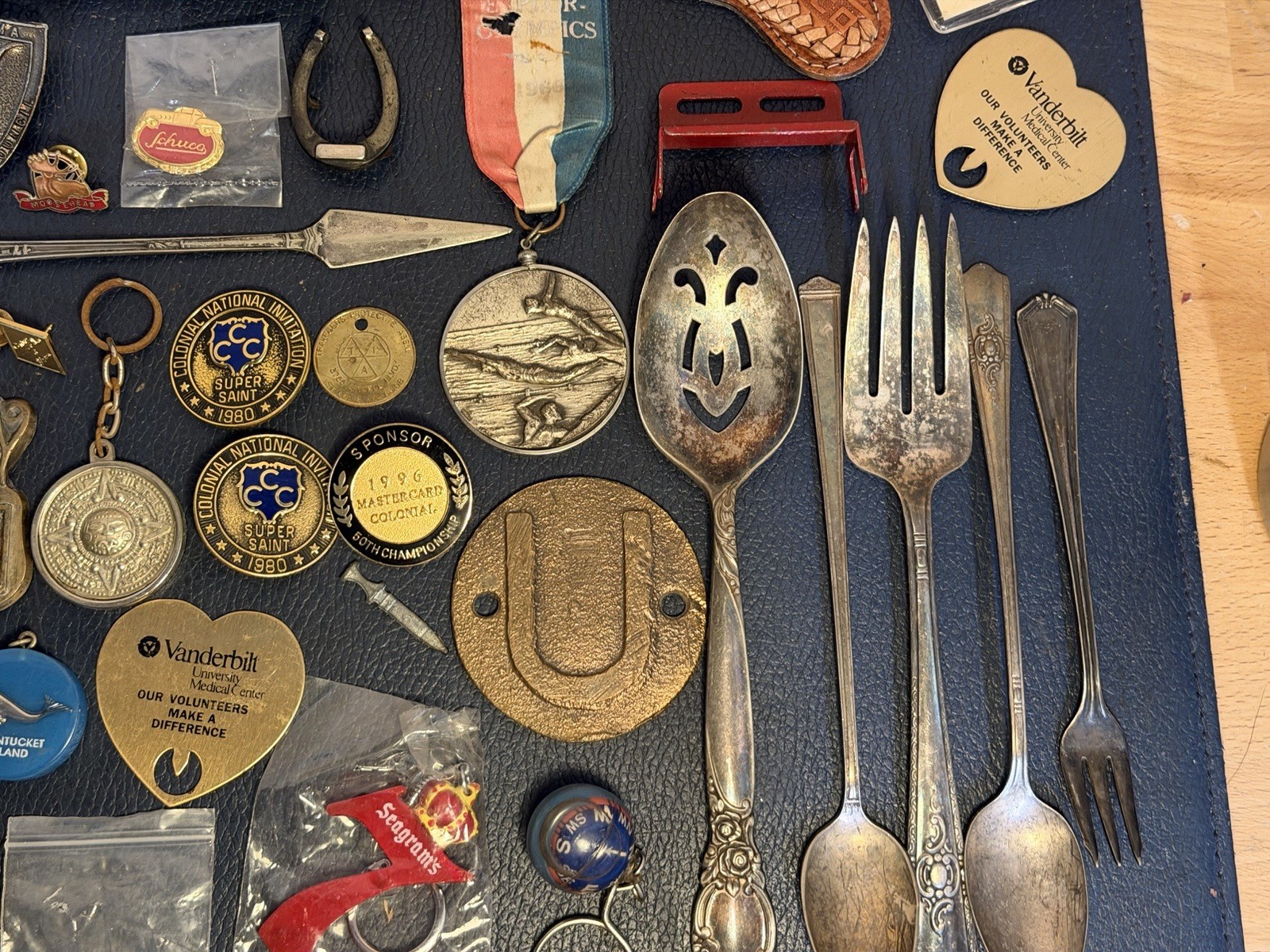 VTG Junk Drawer Lot Miscellaneous Collectibles & Treasures Tokens Keychain Pins