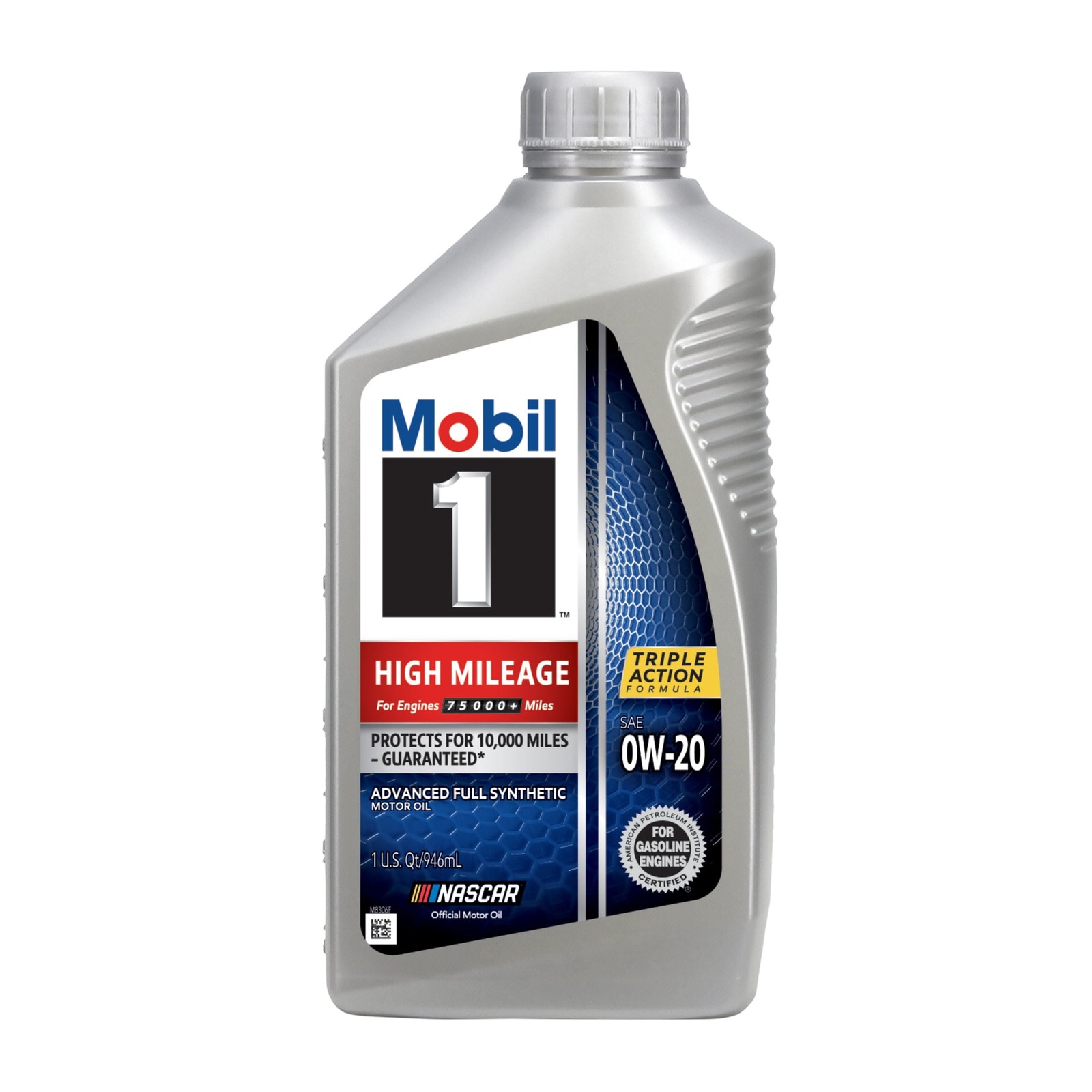High Mileage Full Synthetic Motor Oil 0W-20 1 Quart