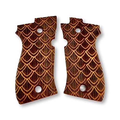 cZib Wood Grips Beretta F81 F84 81F 81FS 84 Cheetah Easy Install