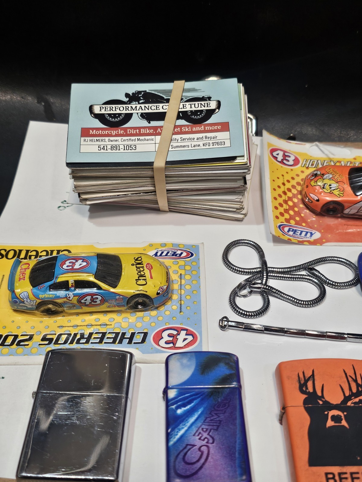 Vintage Junk Drawer Lot- Zippo Lighter,hot Wheels,watch Fobs Pre Owned L1