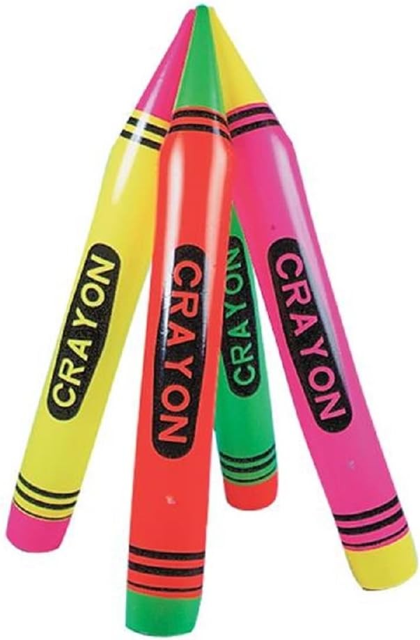 Rhode Island Novelty 44″ Neon Crayon Inflate – One 1 Count (Pack of 1),