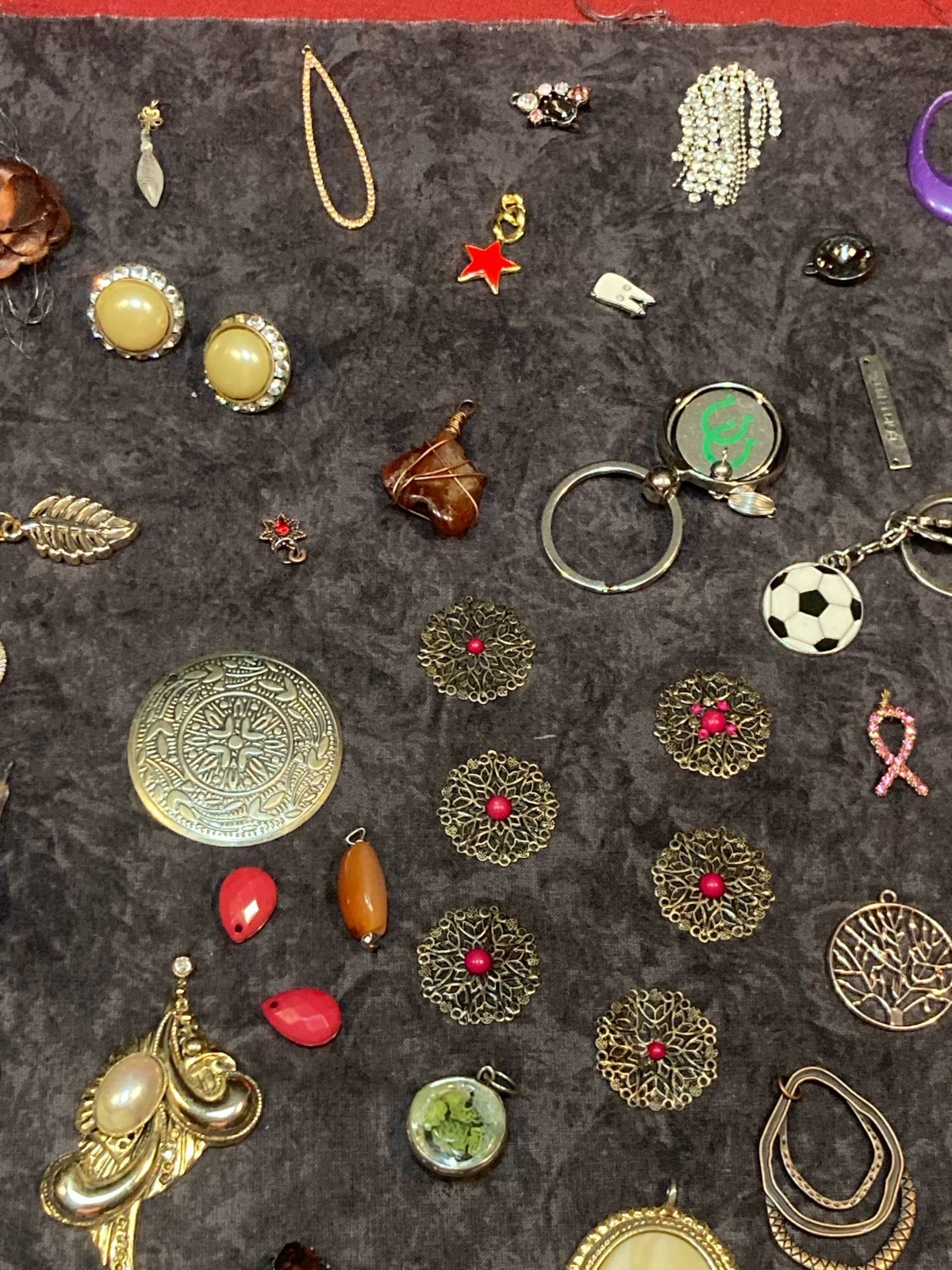 Huge Junk Drawer Lot of Trinkets Pendants Jewelry Cufflinks & Vintage Items