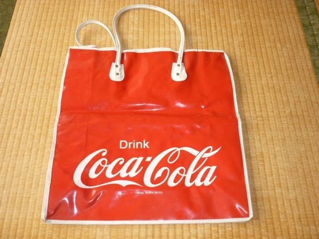 ◆Unused, not for sale 1970s ◆Coca-Cola vinyl resin tote bag