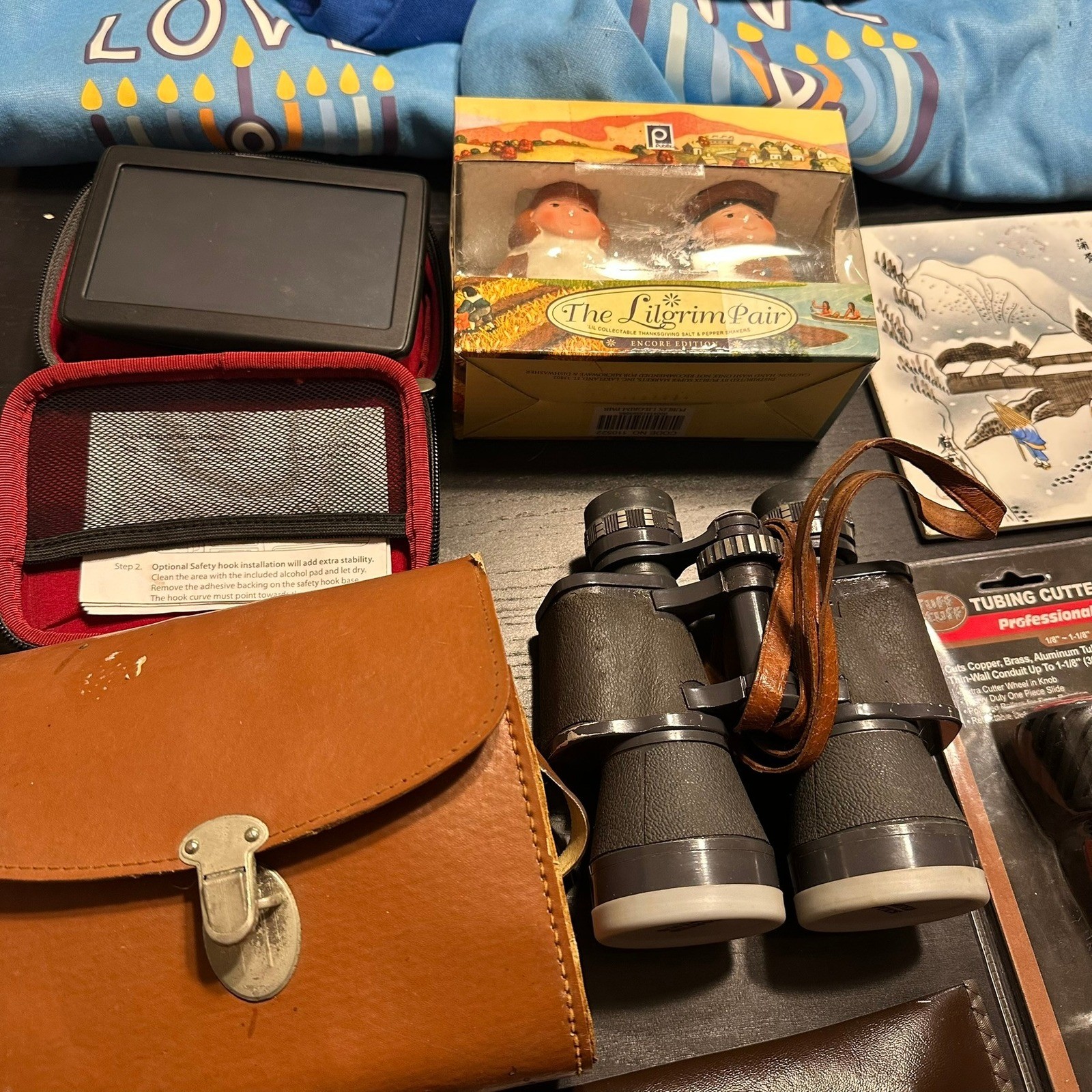 Vintage Mixed Lot GPS Binoculars Tools Tape Toys Sunglasses + More Bundle