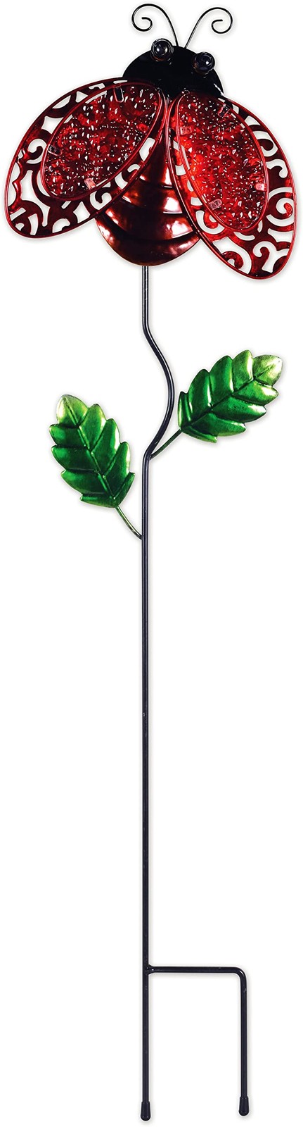 Sunset Vista Designs Glass Garden Stakes Plant Pick, Lacy Ladybug, 28-Inch