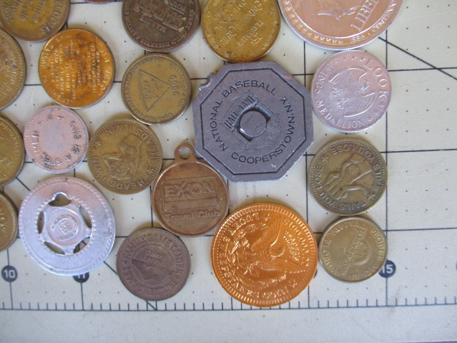 Vtg 70s 80s Junk Drawer TRADE TOKENS, COINS, Huge Token, Coin Lot