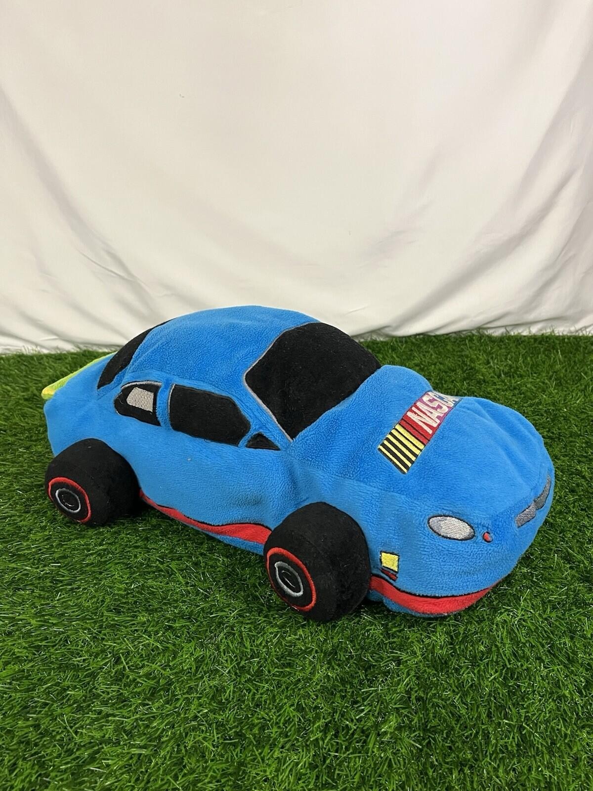 Rare Y2K NASCAR Martin Truex Junior Plush Car Pillow 56 Blue Green 19″ Dan River